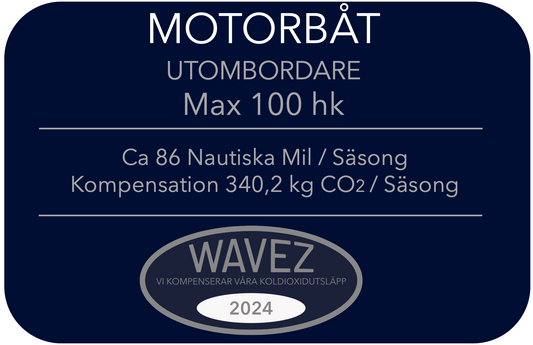 Koldioxidkompensation Motorbåt Utombordare Max 100 hk