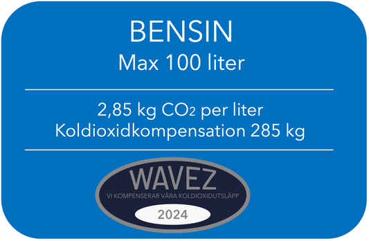 Koldioxidkompensation Bensin 100 Liter