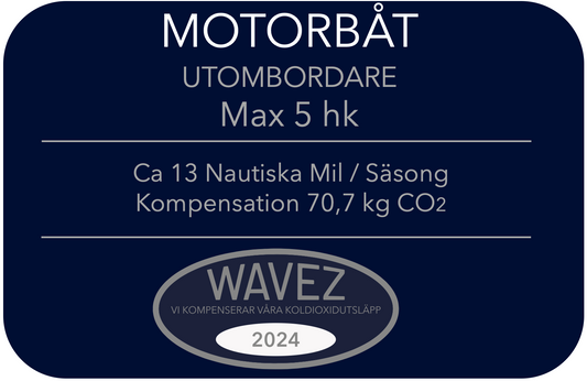 Koldioxidkompensation Motorbåt Utombordare Max 5 hk