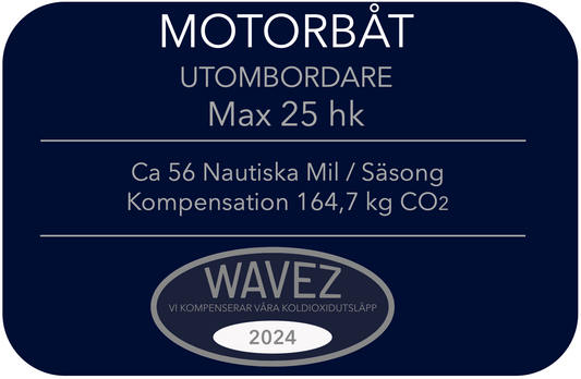 Koldioxidkompensation Motorbåt Utombordare Max 25 hk