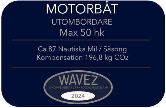 Koldioxidkompensation Motorbåt Utombordare Max 50 hk