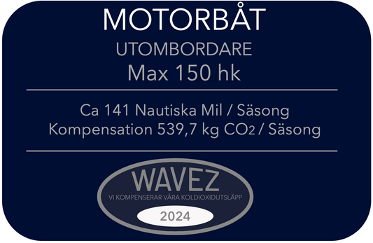 Koldioxidkompensation Motorbåt Utombordare Max 150 hk