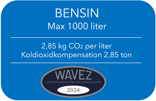 Koldioxidkompensation Bensin 1000 Liter
