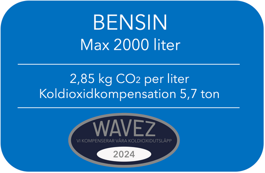 Koldioxidkompensation 2000 Liter Bensin